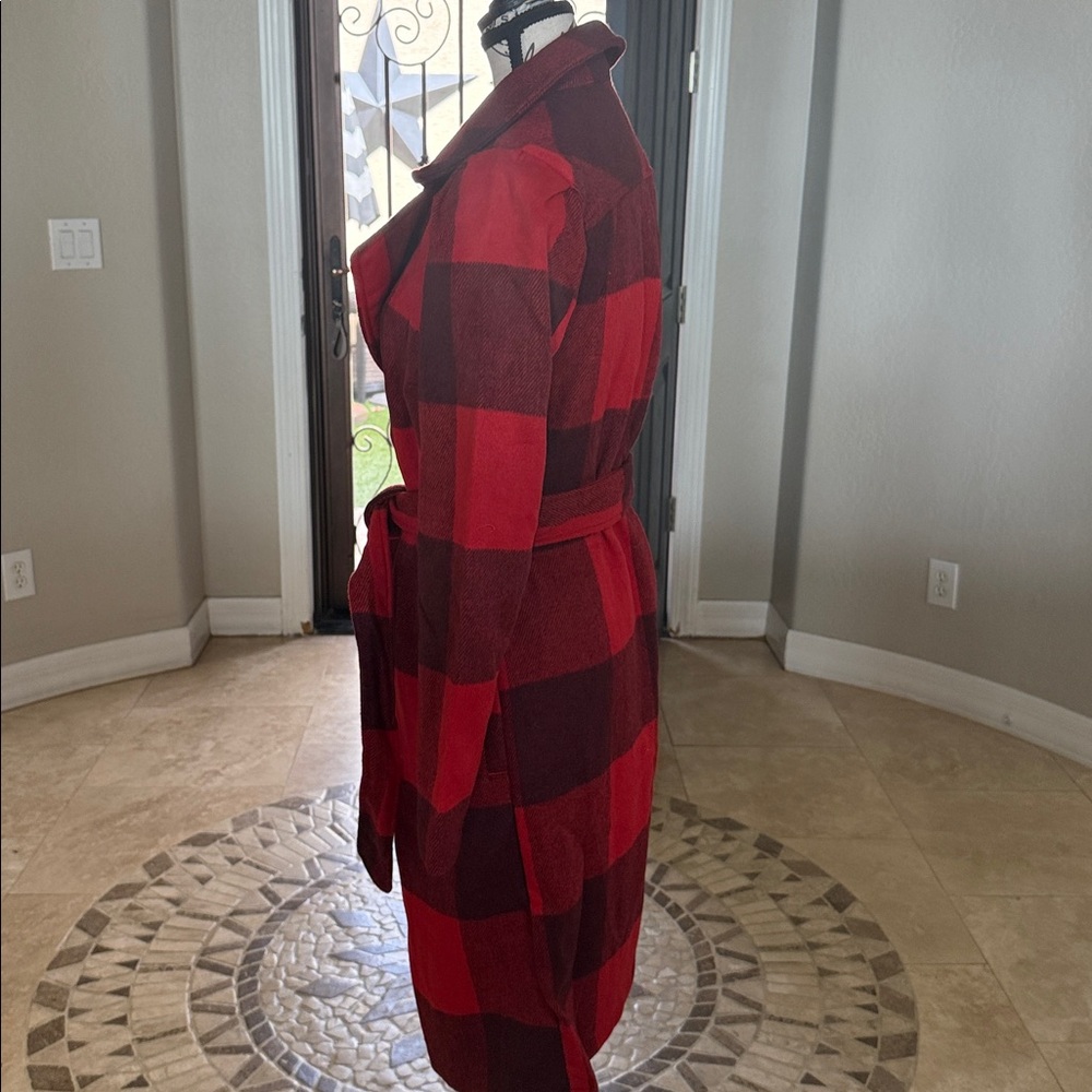 G by Giuliana Black Label Red and Black Wool Blend coat - Picture 5 of 10